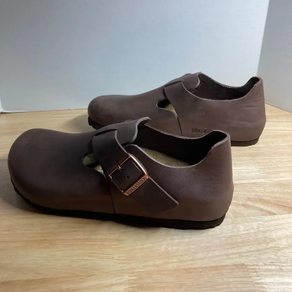 Birkenstock Men's Brown Leather Shoes - Picture 5 of 9